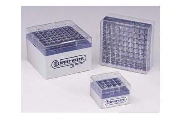 Image of Bel-Art Cryo-Safe Vial Storage Boxes, SCIENCEWARE 188490002 Box For 5 Ml Vials Holds 81 Vials