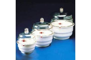 Image of Bel-Art Space Saver Vacuum Desiccators, SCIENCEWARE 420120000 Clear Polycarbonate Bottom