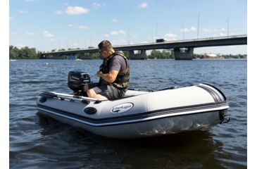 Image of Beluga Boats 11 Feet Inflatable Boat, 4 Person, Light Gray C-11FFDGREY