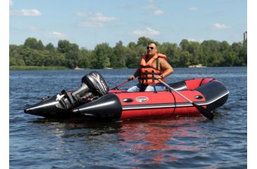 Image of Beluga Boats 12 Feet Inflatable Boat, 6 Person, Red/Black K-12RFDRED