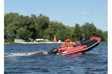 Image of Beluga Boats 12 Feet Inflatable Boat, 6 Person, Red/Black K-12RFDRED