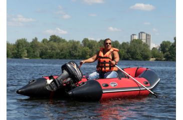 Image of Beluga Boats 13 Feet Inflatable Boat, 7 Person, Red/Black K-13RFDRED
