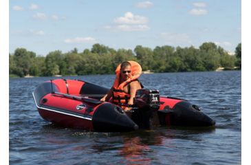 Image of Beluga Boats 13 Feet Inflatable Boat, 7 Person, Red/Black K-13RFDRED