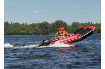 Image of Beluga Boats 14 Feet Inflatable Boat, 8 Person, Red/Black K-14RFDRED