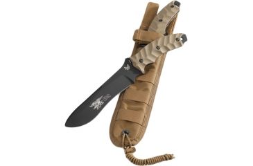 Image of Benchmade 150 Marc Lee Glory Knife W Plain Edge Bk1 Blade Sand Color Handle 150bksn