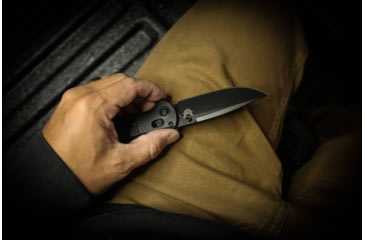 Image of Benchmade 430 Model Folding Knives, 3.55 in, CPM-D2 Steel, Folding Blade, Black Grivory Handle, Black/Black, 8.29inch, 430BK-02