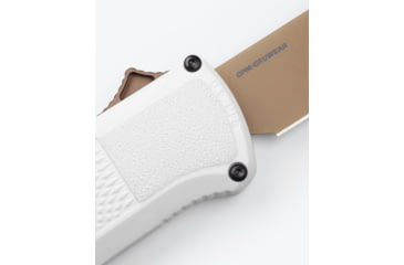 Image of Benchmade Shootout Automatic Folding Knife, 3.51in, CPM-CruWear, Tanto Blade, Cool Gray Handle, 5370FE-02