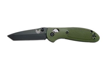 Image of Benchmade 557 Tanto Mini-Griptilian Knife by Pardue Design w/ Plain Edge BK Coated Blade &amp; Olive Drab Handle 557BKOD