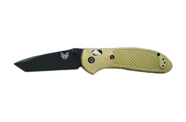 Image of Benchmade 557 Tanto Mini-Griptilian Knife by Pardue Design w/ Plain Edge BK Coated Blade &amp; Sand Color Handle 557BKSN