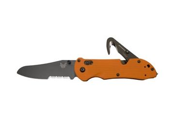 Image of Benchmade 915 Triage Triple Utility Tool Knife w/ Combo Edge BK Blade &amp; Safety Orange Handle 915SBK-ORG