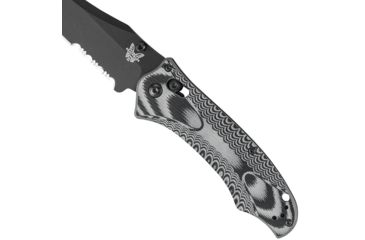 Image of Benchmade 950 Rift Knife by Osborne Design w/ Combo Edge BK1 Coated Blade, Black &amp; Charcoal Handle
