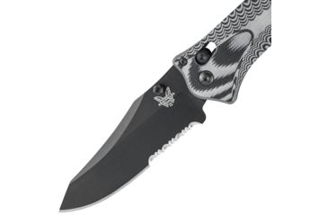 Image of Benchmade 950 Rift Knife by Osborne Design w/ Combo Edge BK1 Coated Blade, Black &amp; Charcoal Handle