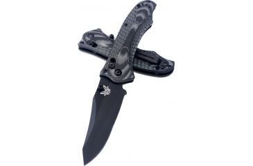 Image of Benchmade 950 Rift Knife by Osborne Design w/ Plain Edge BK1 Coated Blade, Black G10 Handle 950BK-1