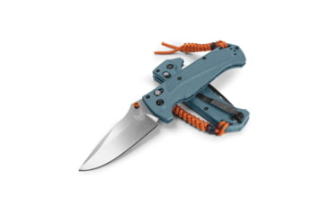 Image of Benchmade Adira Folding Knife, 3.88 in, CPM MagnaCut Stainless Steel, Drop Point Blade, Grivory, Depth Blue Handle, 18060