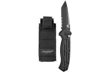 Image of Benchmade AFO II Push Button Tanto Knife, Combo Edge, BK1 Blade 9052SBK