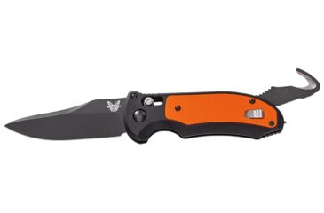 Image of Benchmade Auto Triage, ComboEdge/ Black Coated Blade/ Black Aluminum Handles with Black G10 Inlays 9160SBK