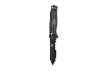 Image of Benchmade Autocrat Automatic Folding Knife, 3.3in, Coated, Serrated, Reverse Tanto, G10 black handle, 8551SBK