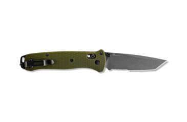 Image of Benchmade Bailout Folding Knife, 3.38 in, CPM-M4 Steel, Serrated Tanto Blade, 6061-T6 Aluminum, Woodland Green Handle, 537SGY-1