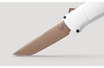 Image of Benchmade Bailout Folding Knife, 3.38in, CPM-M4 Steel, Non Serrated Tanto Blade, 6061 T6 Aluminum, Crater Blue Handle, 537FE-02