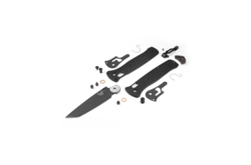 Image of Benchmade Bailout Folding Knife, 3.38 in, CPM-M4 Steel, Non-Serrated Tanto Blade, 6061-T6 Aluminum, Black Handle, 537GY-03