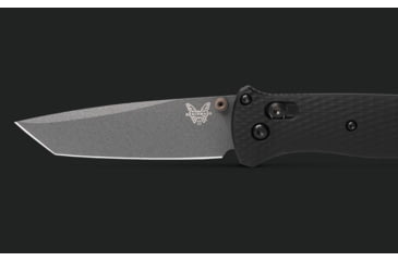 Image of Benchmade Bailout Folding Knife, 3.38 in, CPM-M4 Steel, Non-Serrated Tanto Blade, 6061-T6 Aluminum, Black Handle, 537GY-03