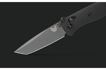 Image of Benchmade Bailout Folding Knife, 3.38 in, CPM-M4 Steel, Non-Serrated Tanto Blade, 6061-T6 Aluminum, Black Handle, 537GY-03