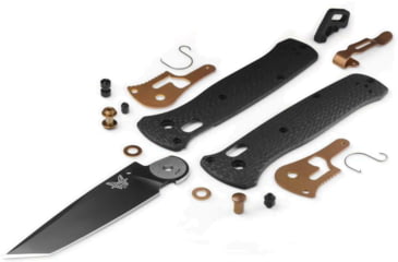 Image of Benchmade Bailout Folding Knife, 3.38in, CPM S90V Stainless Steel, Tanto, Carbon Fiber, Black, 537BK-10