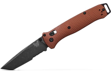 Image of Benchmade Bailout Folding Knife, 3.38in, Serrated, CPM MagnaCut Stainless Steel, Tanto, 6061-T6 Aluminum, Burnt Copper, 537SBK-07
