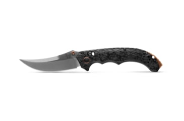 Image of Benchmade Black Class Mini Bedlam Folding Knife, 3.45in, CPM S90V Stainless Steel, Marbled Carbon Fiber, Carbon Fiber, 865-02
