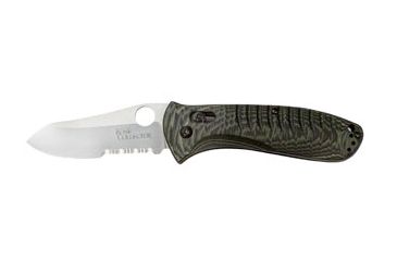 Image of Benchmade Bone Collector AXIS Folding Knife, Combo Edge, Green+Black Handle 15020S-1