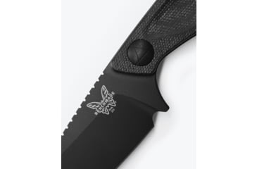 Image of Benchmade Dacian Fixed Blade Knife, 3.54in, CPM-Magnacut Stainless Steel, Spear-Point, Micarta, Black Canvas, Black Sheath, 203BK-02