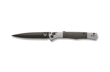 Image of Benchmade Fact Auto Axis Automatic Folding Knife, 3.95in, CPM-S90V Super Premium Stainless Steel, Spear Point Blade, Carbon Fiber, Carbon/Silver Handle, 4170BK