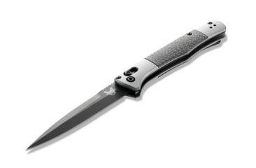 Image of Benchmade Fact Auto Axis Automatic Folding Knife, 3.95in, CPM-S90V Super Premium Stainless Steel, Spear Point Blade, Carbon Fiber, Carbon/Silver Handle, 4170BK