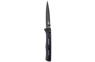 Image of Benchmade Fact Axis Folding Knife, Plain Edge Coated Spear Point Blade, 3.95in, Black Anodized Billet Aluminum Handle, 417BK