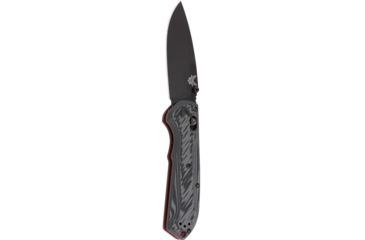 Image of Benchmade Freek Drop Point Folding Knife, 3.6 in, CPM-M4, Satin Plain Black Blade, Versaflex Gray/Black G10 Handle, 560BK-1