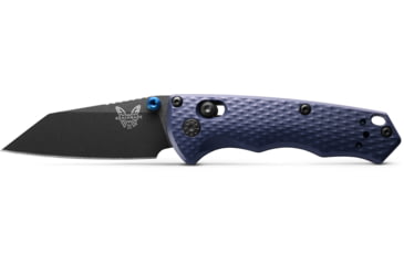 Image of Benchmade Full Immunity Folding Knife, 2.5in, CPM-M4 Cobalt Black Cerakote, Wharncliffe Blade, Crater Blue Aluminum Handle, 290BK