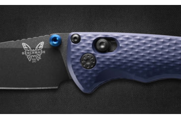 Image of Benchmade Full Immunity Folding Knife, 2.5in, CPM-M4 Cobalt Black Cerakote, Wharncliffe Blade, Crater Blue Aluminum Handle, 290BK