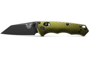 Image of Benchmade Full Immunity Folding Knife, Axis, Stud, 2.5in, CPM-M4, Wharncliffe Blade, Woodland Green Aluminum Handle, 290BK-2