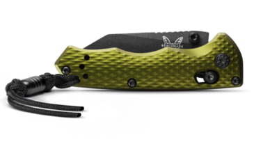 Image of Benchmade Full Immunity Folding Knife, Axis, Stud, 2.5in, CPM-M4, Wharncliffe Blade, Woodland Green Aluminum Handle, 290BK-2