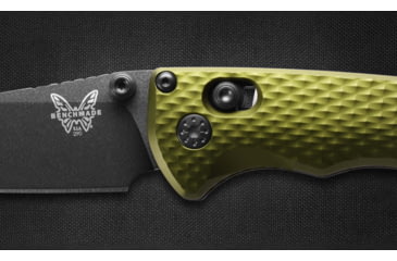 Image of Benchmade Full Immunity Folding Knife, Axis, Stud, 2.5in, CPM-M4, Wharncliffe Blade, Woodland Green Aluminum Handle, 290BK-2