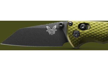 Image of Benchmade Full Immunity Folding Knife, Axis, Stud, 2.5in, CPM-M4, Wharncliffe Blade, Woodland Green Aluminum Handle, 290BK-2