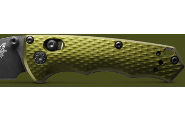 Image of Benchmade Full Immunity Folding Knife, Axis, Stud, 2.5in, CPM-M4, Wharncliffe Blade, Woodland Green Aluminum Handle, 290BK-2