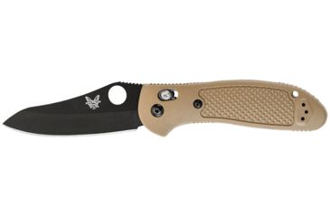Image of Benchmade Griptilian Folding Knife, Plain Edge, BK Blade, Sand Handle 550BKHGSN