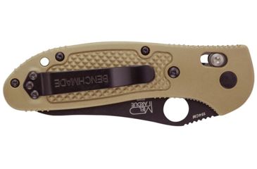 Image of Benchmade Griptilian Folding Knife, Plain Edge, BK Blade, Sand Handle 550BKHGSN