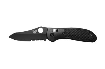 Image of Benchmade Griptilian Folding Knife, Combo Edge, BK Blade, Black Handle 550SBKHG