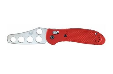 Image of Benchmade Griptilian Folding Knife, Trainer Blade, Red Handle 550T