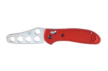 Image of Benchmade Griptilian Folding Knife, Trainer Blade, Red Handle 550T