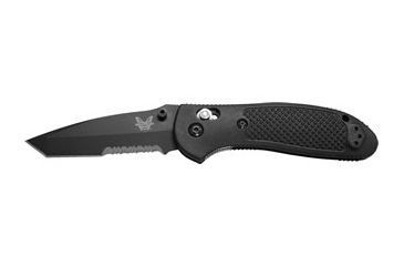 Image of Benchmade Griptillian Tanto Folding Knife, Combo Edge, BK1 Blade, Black Handle 553SBK