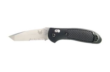 Image of Benchmade Griptillian Tanto Folding Knife, Combo Edge, Satin Blade, Black Handle 553S