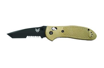 Image of Benchmade Griptillian Tanto Folding Knife, Combo Edge, BK1 Blade, Sand Handle 553SBKSN